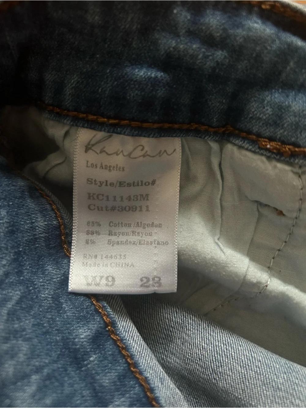 KanCan Distressed Medium Wash Cut Off Denim Shorts Size 28/9